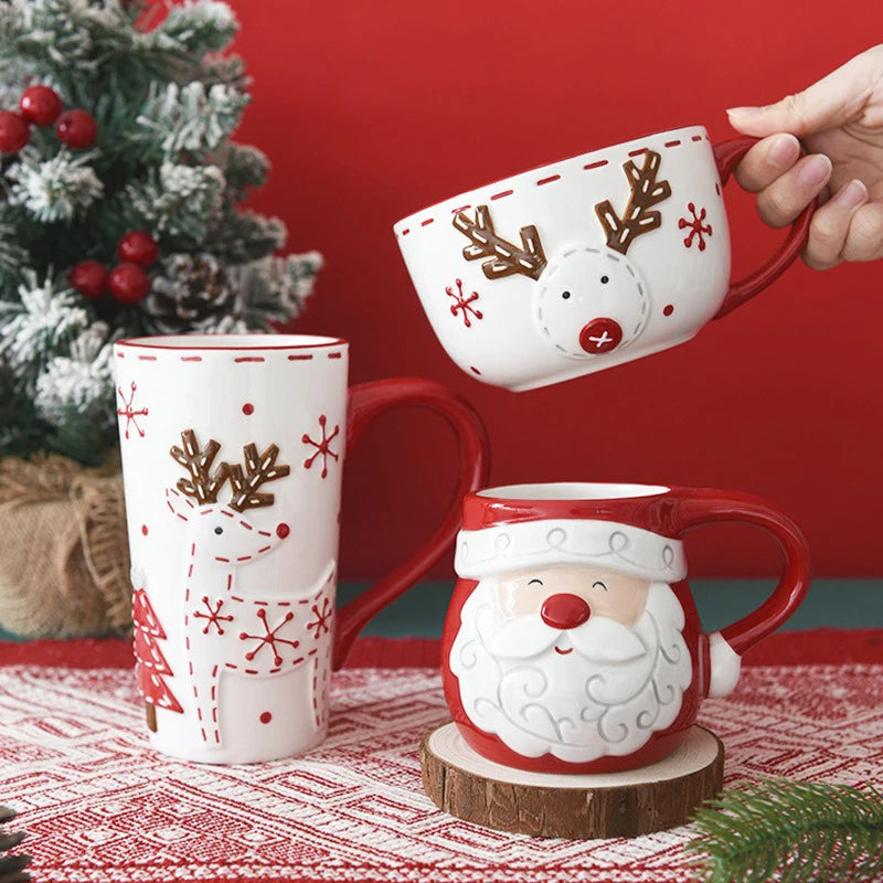 Caneca de Cerâmica Nórdica de Natal - IdealShop